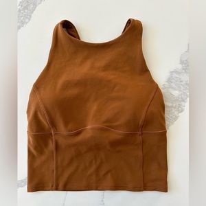 Lululemon key to balance yoga tank top size 4 copper brown color
